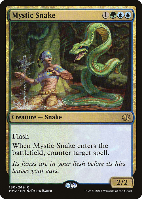 Mystic Snake (MM2-180) - rare - Foil