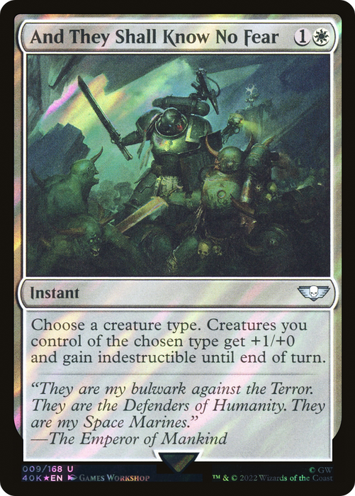 And They Shall Know No Fear (40K-09★) - uncommon - Foil