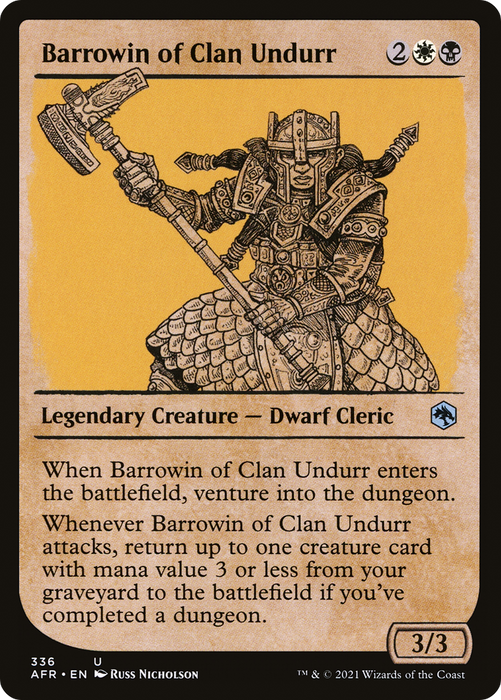 Barrowin of Clan Undurr (AFR-336) - uncommon: (Showcase) - Foil