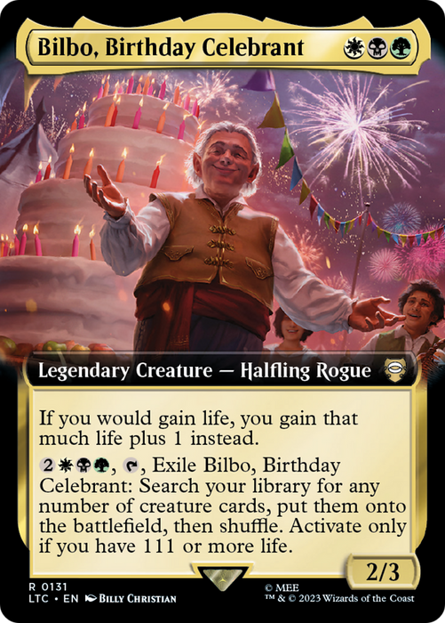 Bilbo, Birthday Celebrant (LTC-131) - rare: (Extended Art)