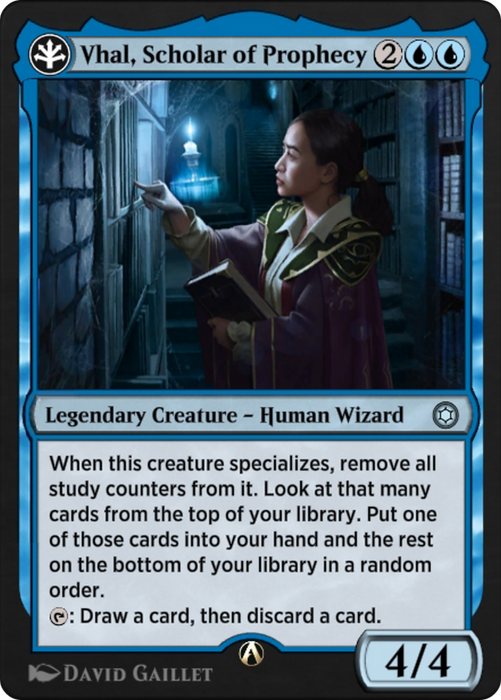 Vhal, Scholar of Prophecy (HBG-08U) - uncommon