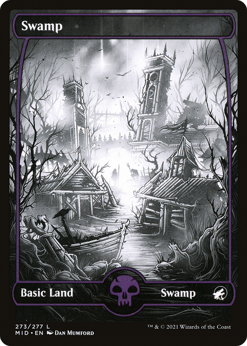 Swamp (MID-273) - common: (Full Art, Showcase) - Foil