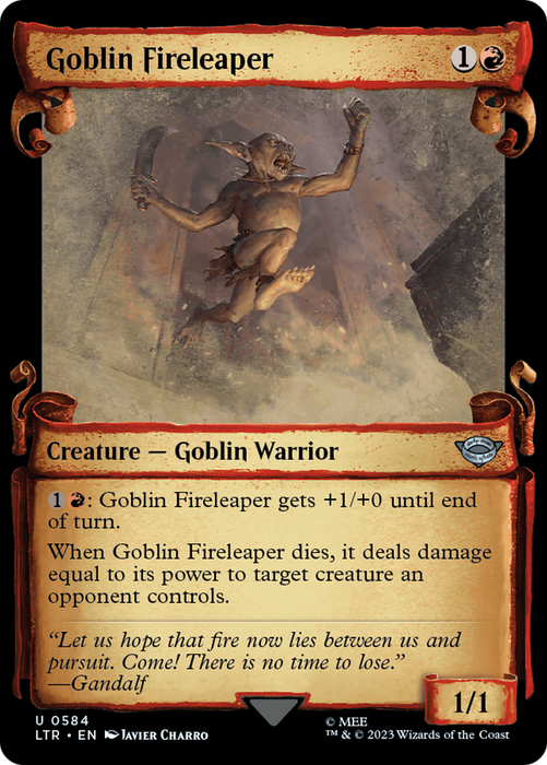 Goblin Fireleaper (LTR-584) - uncommon: (Showcase)
