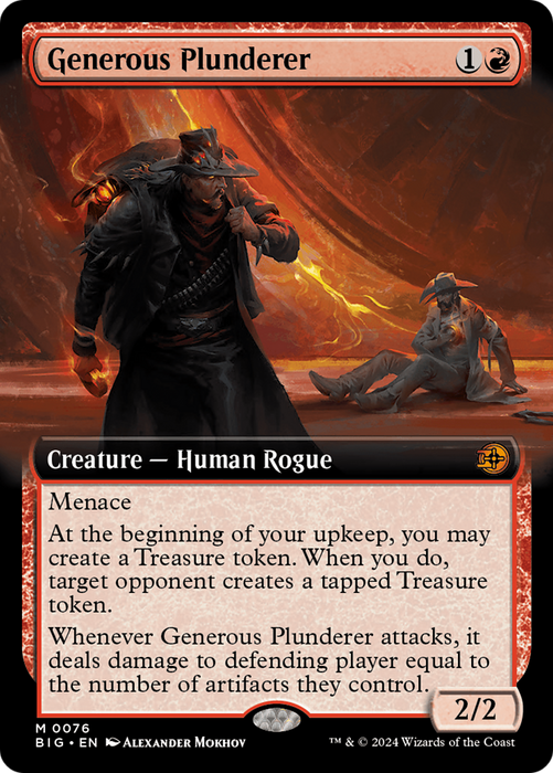 Generous Plunderer (BIG-076) - mythic: (Extended Art) - Foil