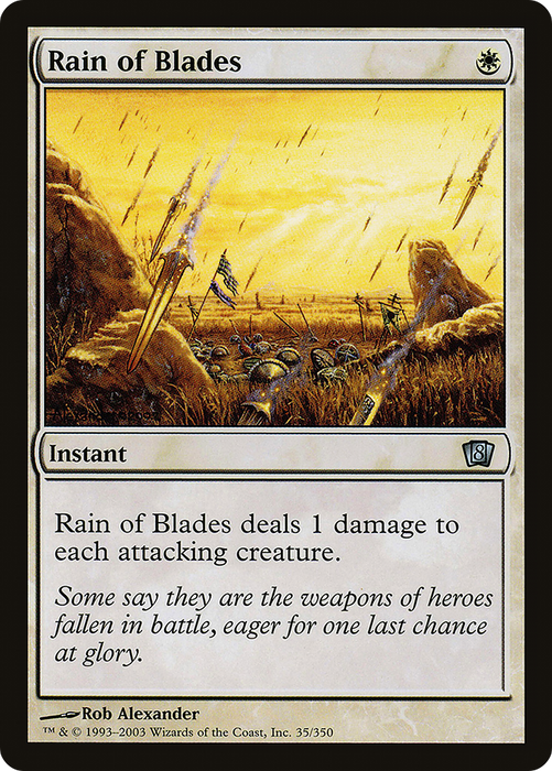 Rain of Blades (8ED-35★) - uncommon - Foil