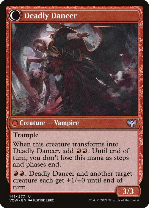 Alluring Suitor // Deadly Dancer (VOW-141) - uncommon: (Double Faced Transform) - Foil