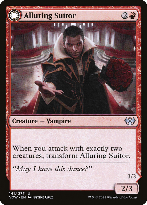 Alluring Suitor // Deadly Dancer (VOW-141) - uncommon: (Double Faced Transform) - Foil