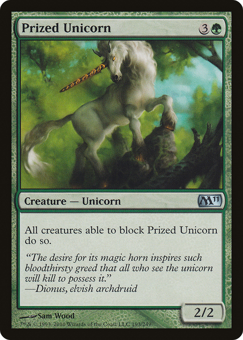 Prized Unicorn (M11-193) - uncommon - Foil