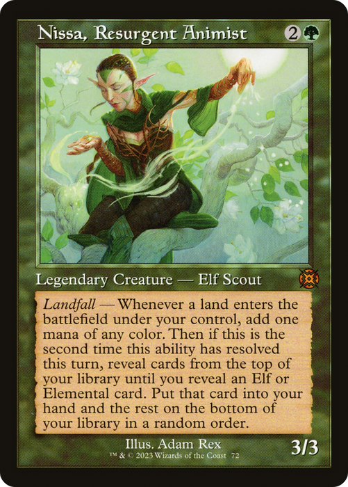 Nissa, Resurgent Animist (MAT-072) - mythic: (Showcase) - Foil