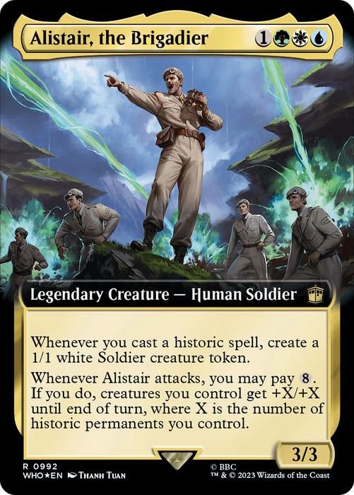 Alistair, the Brigadier (WHO-992) - rare: (Extended Art) - Foil