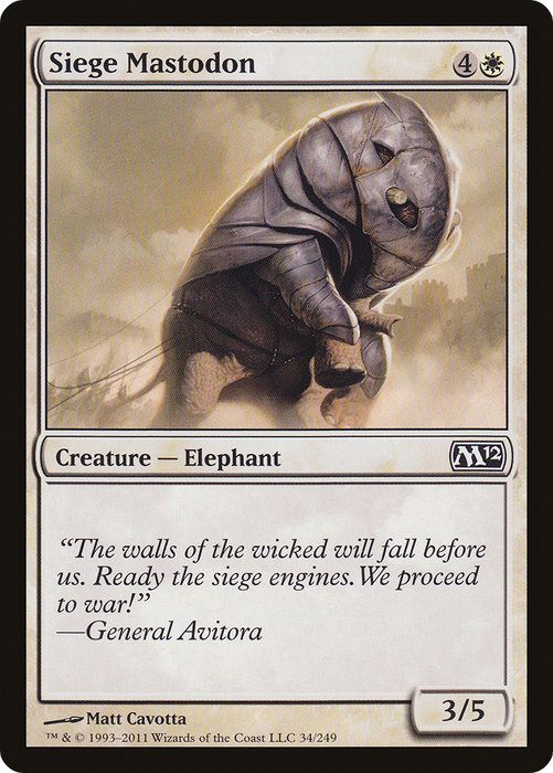 Siege Mastodon (M12-034) - common