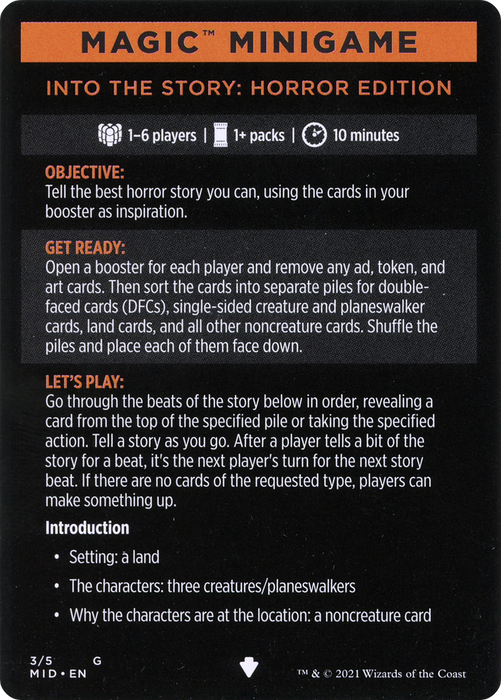 Into the Story: Horror Edition // Into the Story (cont'd) (MMID-003) - common