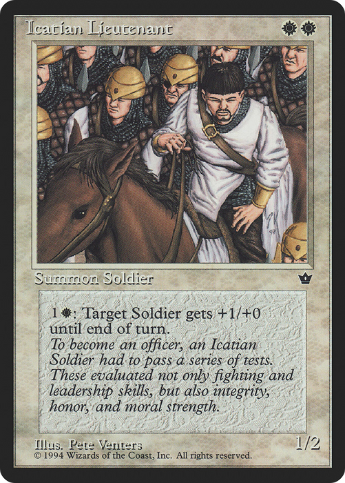 Icatian Lieutenant (FEM-009) - rare