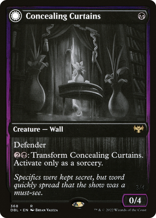 Concealing Curtains // Revealing Eye (DBL-368) - rare: (Double Faced Transform) - Foil