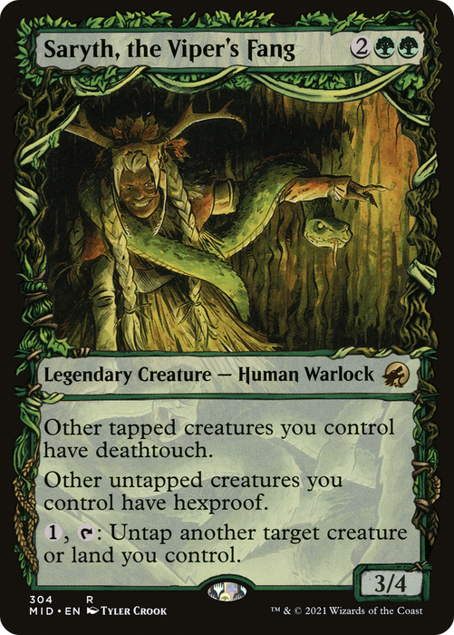Saryth, the Viper's Fang (MID-304) - rare: (Showcase) - Foil