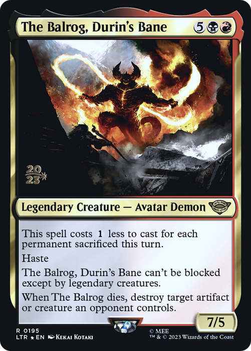 The Balrog, Durin's Bane (PRE-195S) - rare - Foil