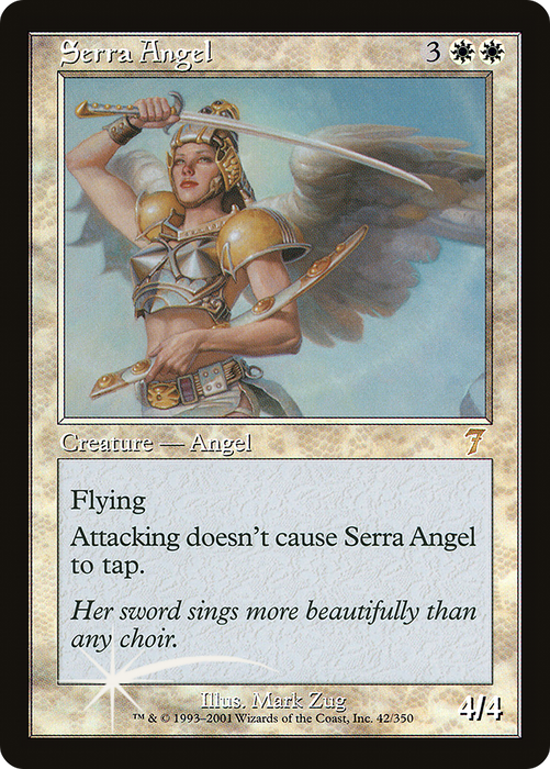 Serra Angel (7ED-42★) - rare - Foil