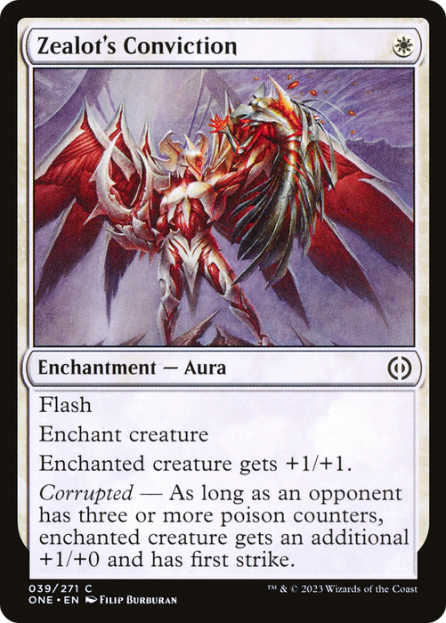 Zealot's Conviction (ONE-039) - common - Foil