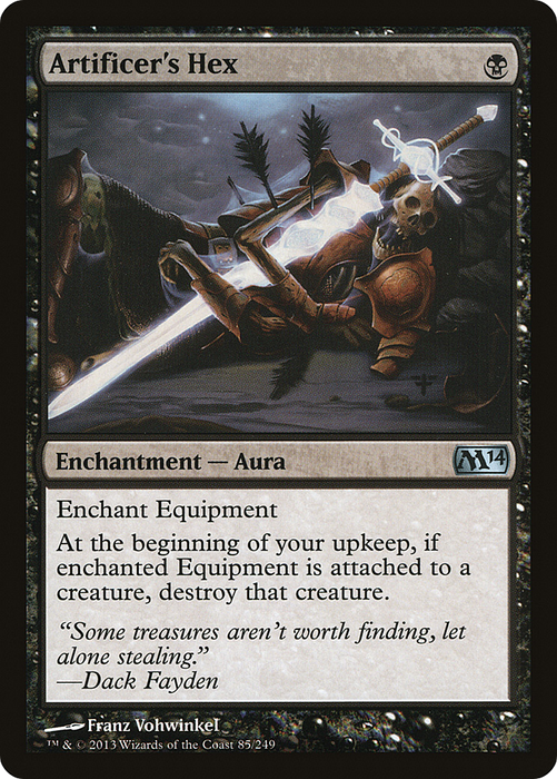 Artificer's Hex (M14-085) - uncommon - Foil