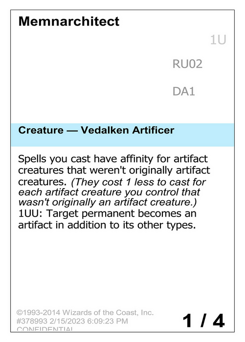 Memnarchitect (UNK-RU02) - rare