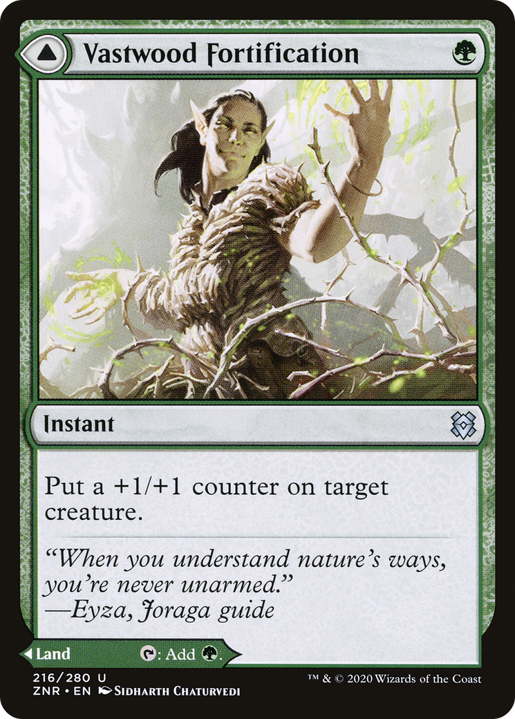 Vastwood Fortification // Vastwood Thicket (ZNR-216) - uncommon - Foil