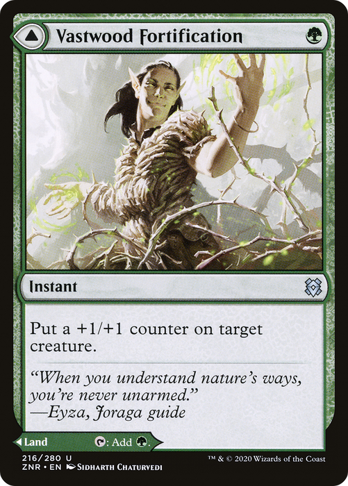 Vastwood Fortification // Vastwood Thicket (ZNR-216) - uncommon - Foil