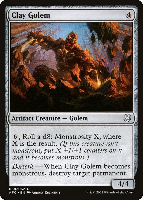 Clay Golem (AFC-058) - uncommon