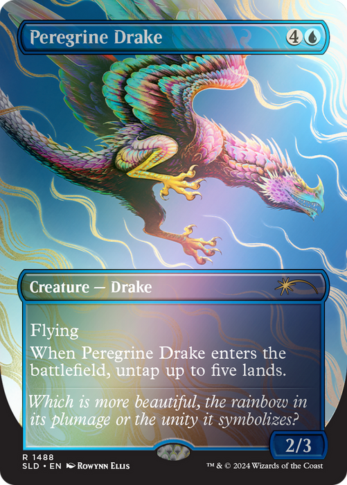 Peregrine Drake (SLD-1488★) - rare (Borderless) - Foil