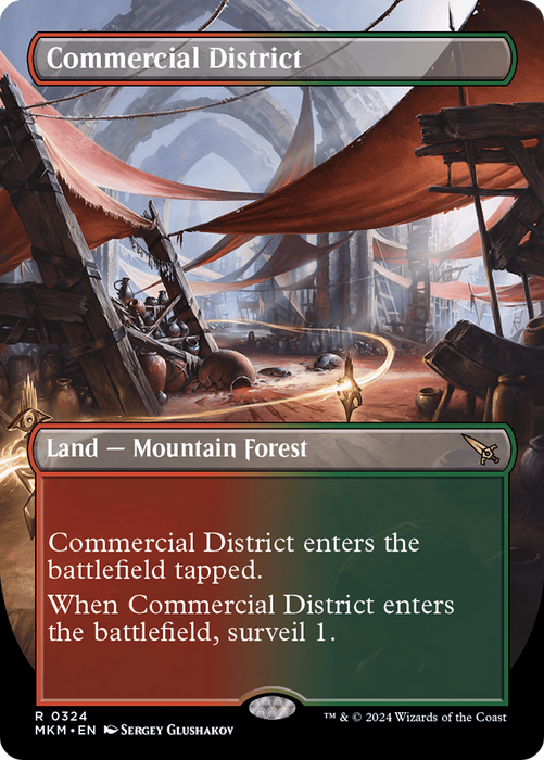 Commercial District (MKM-324) - rare (Borderless) - Foil