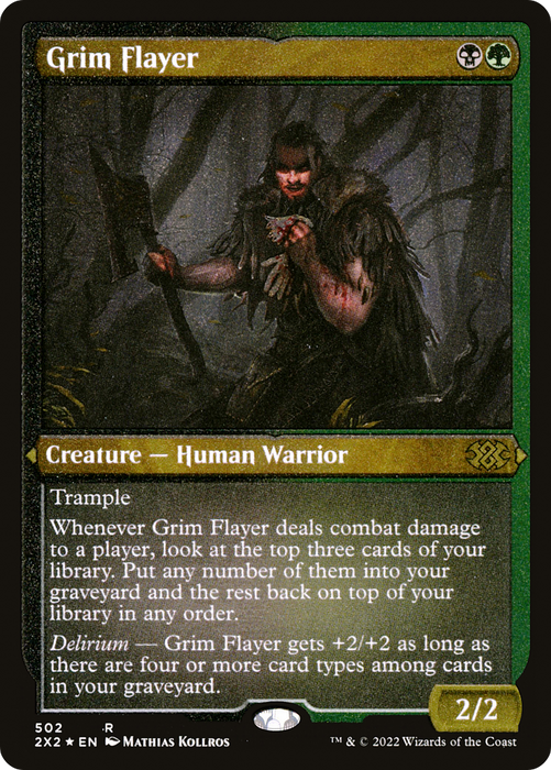 Grim Flayer (2X2-502) - rare - Etched Foil
