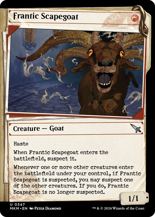 Frantic Scapegoat (MKM-347) - uncommon: (Showcase) - Foil