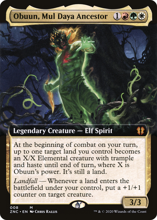 Obuun, Mul Daya Ancestor (ZNC-008) - mythic: (Extended Art) - Foil