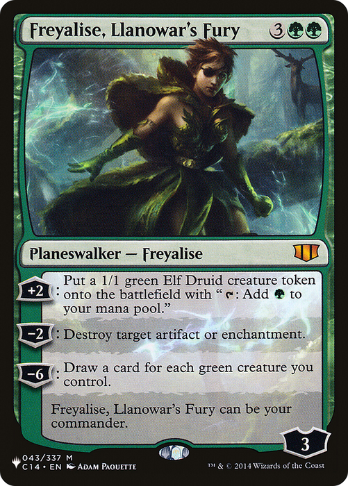Freyalise, Llanowar's Fury (LIST-C14-43) - mythic