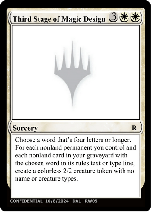 Third Stage of Magic Design (UNK-RW05F) - rare