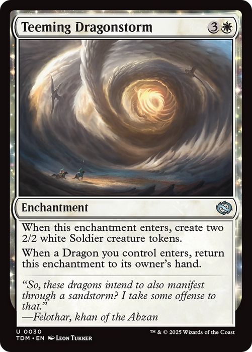 Teeming Dragonstorm (TDM-030) - uncommon: (enchantment) - Foil