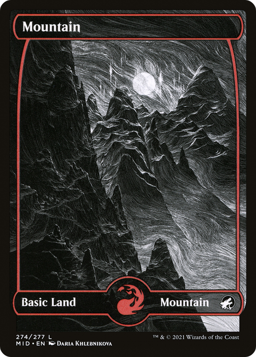 Mountain (MID-274) - common: (Full Art, Showcase) - Foil