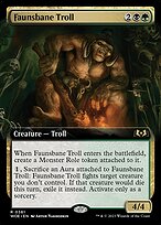 Faunsbane Troll (WOE-361) - rare: (Extended Art)