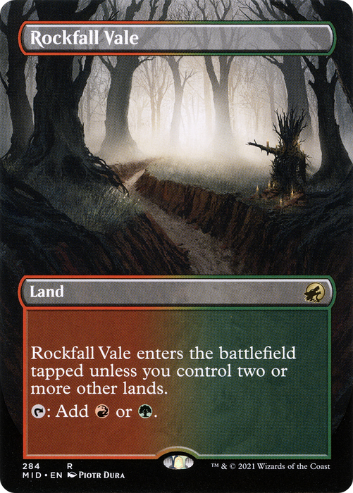 Rockfall Vale (MID-284) - rare (Borderless) - Foil