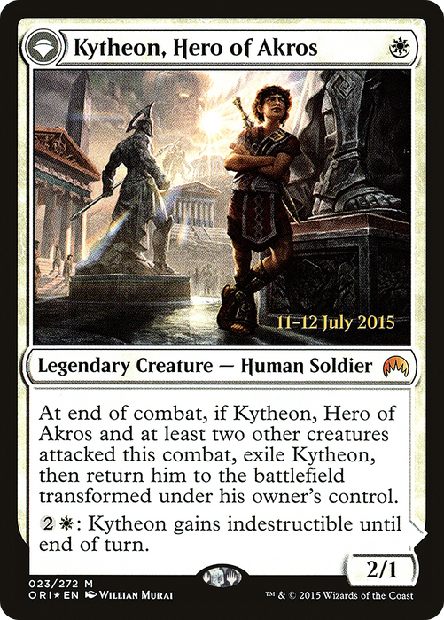 Kytheon, Hero of Akros // Gideon, Battle-Forged (PRE-23S) - mythic: (originpwdfc) - Foil