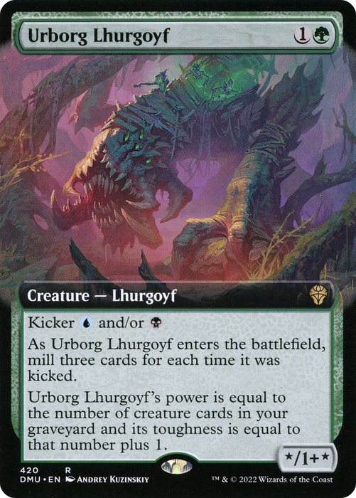 Urborg Lhurgoyf (DMU-420) - rare: (Extended Art) - Foil