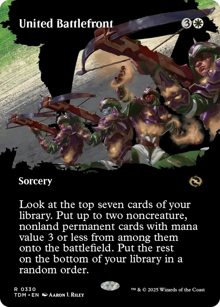 United Battlefront (TDM-330) - rare: (Showcase) (Borderless) - Foil