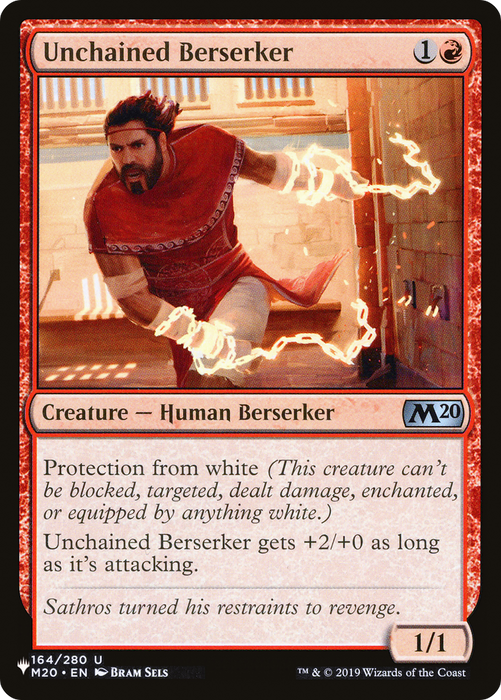 Unchained Berserker (LIST-M20-164) - uncommon