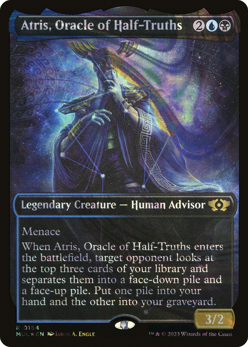Atris, Oracle of Half-Truths (MUL-164) - rare: (Showcase) - Foil