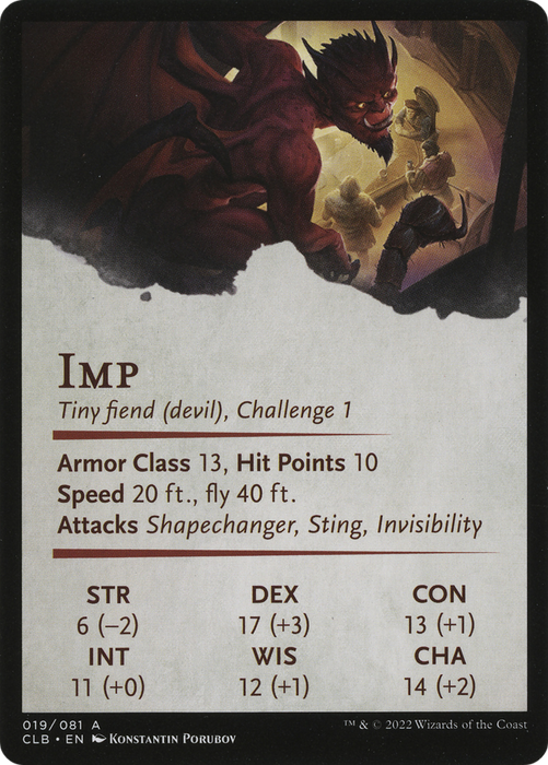 Nefarious Imp // Nefarious Imp (ACLB-019) - common (Borderless)