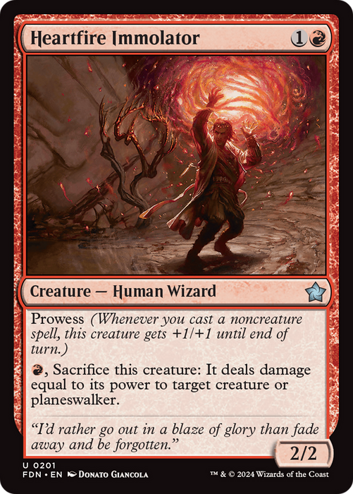 Heartfire Immolator (FDN-201) - uncommon