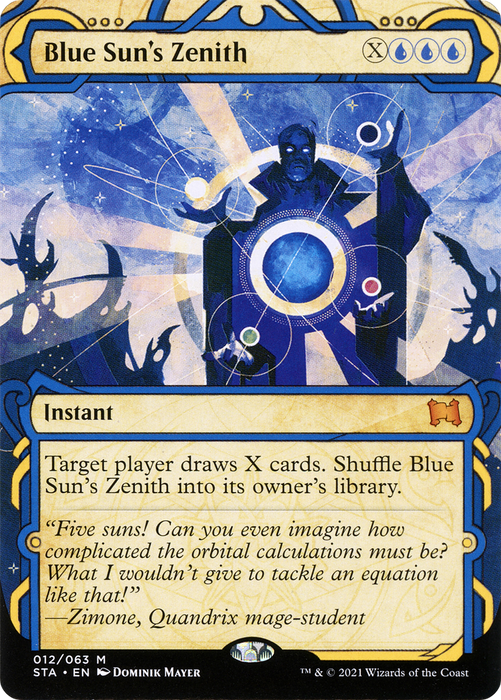 Blue Sun's Zenith (STA-012) - mythic: (Showcase) (Borderless) - Foil
