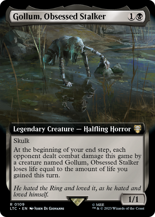 Gollum, Obsessed Stalker (LTC-109) - rare: (Extended Art)