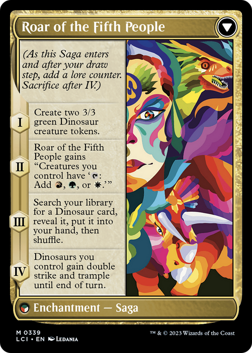 Huatli, Poet of Unity // Roar of the Fifth People (LCI-339) - mythic (Borderless)