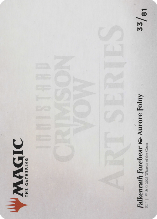 Falkenrath Forebear // Falkenrath Forebear (AVOW-033) - common (Borderless) - Foil