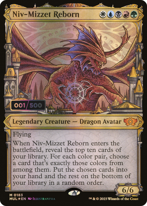 Niv-Mizzet Reborn (MUL-183Z) - mythic: (Showcase) - Foil